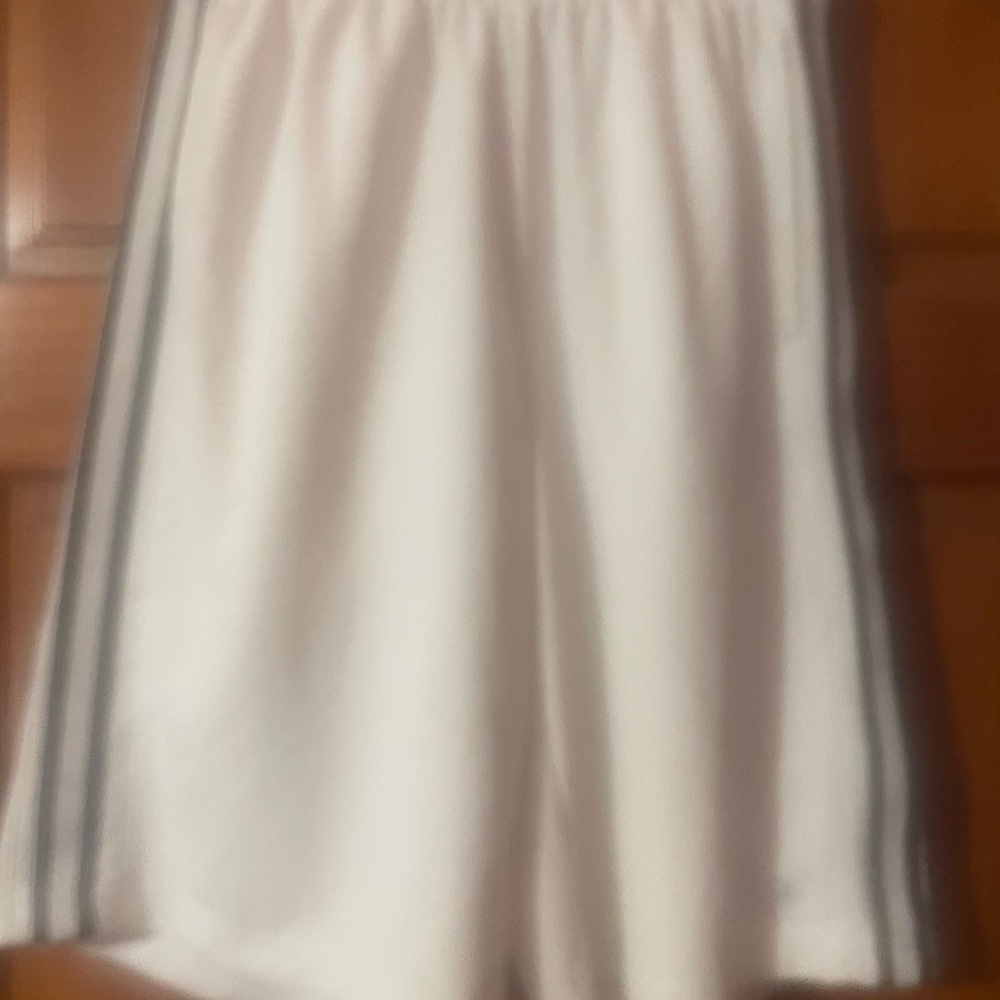 Xersion White Athletic Shorts with Black Side Stripes